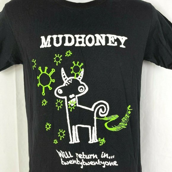 Mudhoney Band Mascot Eats Virus Pandemic Tee Small - Picture 1 of 3